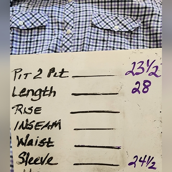 Eddie Bauer Purple Black Check Long Sleeve Cotton Shirt SZ XL - Picture 8 of 8